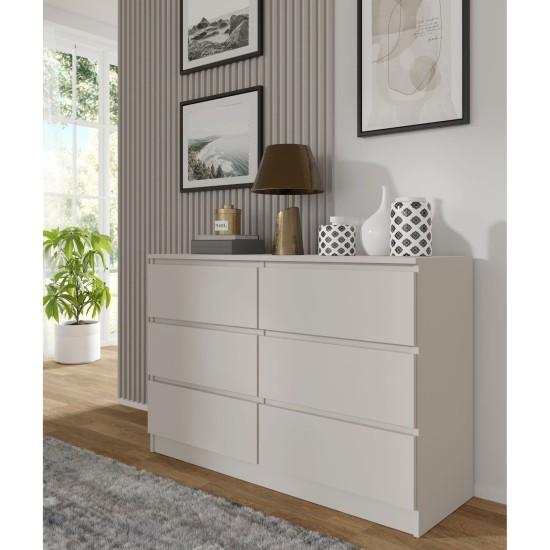 Комод MAJA S6 120 см, 6 ящиков, кашемир