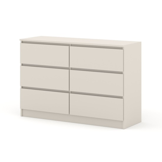 Комод MAJA S6 120 см, 6 ящиков, кашемир Комод MAJA S6 120 см, 6 ящиков, кашемир