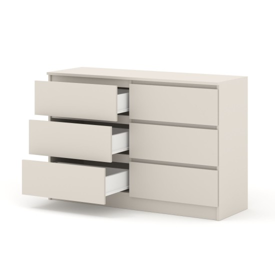 Комод MAJA S6 120 см, 6 ящиков, кашемир Комод MAJA S6 120 см, 6 ящиков, кашемир