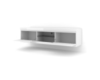 TV unit NET 180 cm, white mat with white gloss front