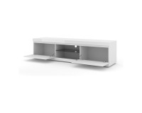 TV unit NET 180 cm, white mat with white gloss front