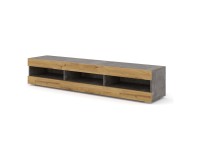 TV unit MANTA 160 cm, concrete with artisan oak front