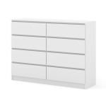 Комод MAJA S8 140 см, 8 ящиков, белый матовый