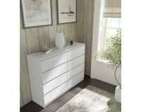 Комод MAJA S8 140 см, 8 ящиков, белый матовый Комод MAJA S8 140 см, 8 ящиков, белый матовый
