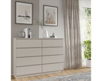 Комод MAJA S8 140 см, 8 ящиков, кашемир Комод MAJA S8 140 см, 8 ящиков, кашемир