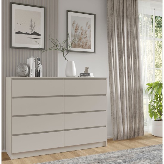 Комод MAJA S8 140 см, 8 ящиков, кашемир Комод MAJA S8 140 см, 8 ящиков, кашемир