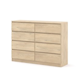 Комод MAJA S8 140 см, 8 ящиков, дуб кремона