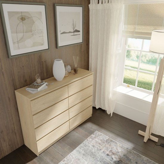 Комод MAJA S8 140 см, 8 ящиков, дуб кремона Комод MAJA S8 140 см, 8 ящиков, дуб кремона