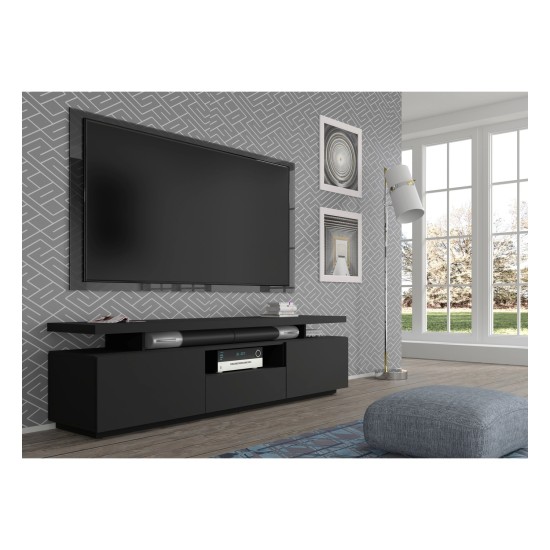 TV unit ADAM 180 cm, black mat