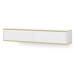 TV unit WABI 180 cm, white mat with gold