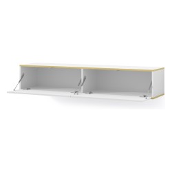 TV unit WABI 180 cm, white mat with gold