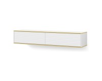 TV unit SUBI 180 cm, white mat with gold TV unit SUBI 180 cm, white mat with gold