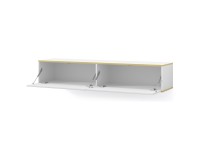 TV unit SUBI 180 cm, white mat with gold TV unit SUBI 180 cm, white mat with gold