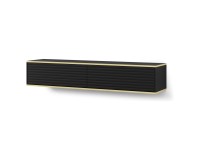 TV unit SUBI 180 cm, black mat with gold TV unit SUBI 180 cm, black mat with gold
