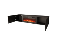 TV unit COAL 180 cm, black mat TV unit COAL 180 cm, black mat