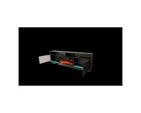 TV unit DESPERTAR 200 cm, black mat with black gloss front TV unit DESPERTAR 200 cm, black mat with black gloss front