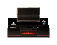 TV unit DESPERTAR 200 cm, black mat with black gloss front TV unit DESPERTAR 200 cm, black mat with black gloss front
