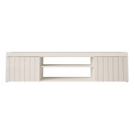 TV unit KALATAN 180 cm, white mat with white gloss front