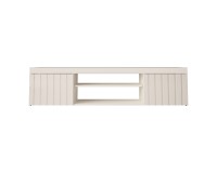 TV unit KALATAN 180 cm, white mat with white gloss front
