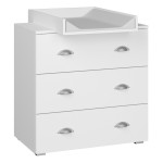 Chest of drawers MIA 80 cm, white mat
