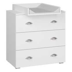 Chest of drawers MIA 80 cm, white mat