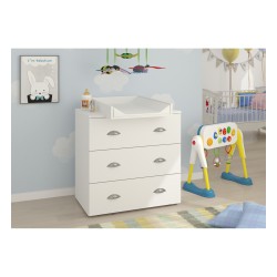 Chest of drawers MIA 80 cm, white mat
