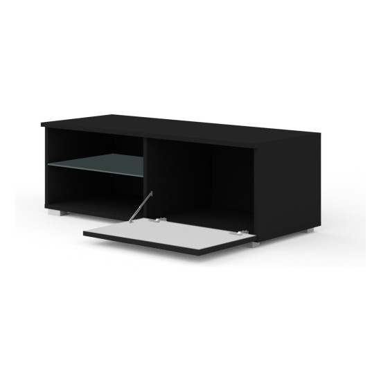 TV unit MONA 100 103 cm, black mat with black gloss front TV unit MONA 100 103 cm, black mat with black gloss front