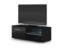 TV unit MONA 100 103 cm, black mat with black gloss front TV unit MONA 100 103 cm, black mat with black gloss front