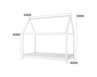 Bed COT 80 cm, white mat Bed COT 80 cm, white mat