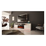 TV unit DESPERTAR 200 cm, white mat with white gloss front