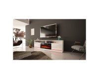 TV unit DESPERTAR 200 cm, white mat with white gloss front TV unit DESPERTAR 200 cm, white mat with white gloss front
