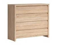 Chest of drawers KASPIAN 105 cm, 4 drawers, sonoma oak Chest of drawers KASPIAN 105 cm, 4 drawers, sonoma oak