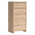 Chest of drawers KASPIAN 56 cm, 5 drawers, sonoma oak