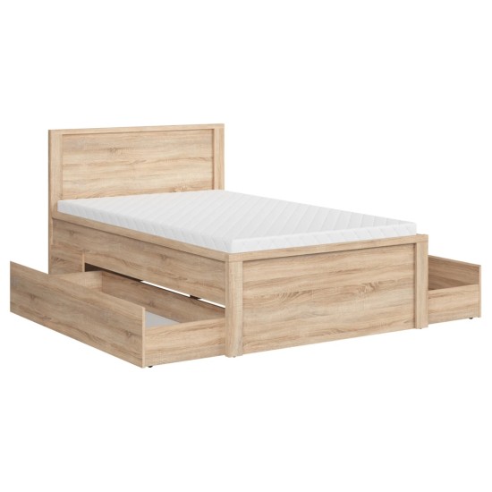 מיטה KASPIAN 120 x 200, אלון סונומה מיטה KASPIAN 120 x 200, אלון סונומה