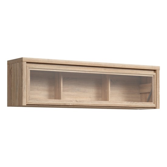 Display cabinet KASPIAN 144 cm, 1 glass door, sonoma oak
