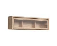 Display cabinet KASPIAN 144 cm, 1 glass door, sonoma oak