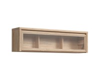 ויטרינה KASPIAN 144, 1 דלת זכוכית, אלון סונומה