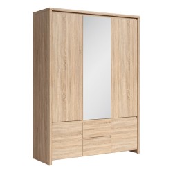 Wardrobe KASPIAN 154 cm, 5 doors and 2 drawers, sonoma oak Wardrobe KASPIAN 154 cm, 5 doors and 2 drawers, sonoma oak