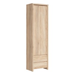 Bookcase KASPIAN 56 cm, 1 door and 2 drawers, sonoma oak Bookcase KASPIAN 56 cm, 1 door and 2 drawers, sonoma oak