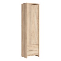 Bookcase KASPIAN 56 cm, 1 door and 2 drawers, sonoma oak