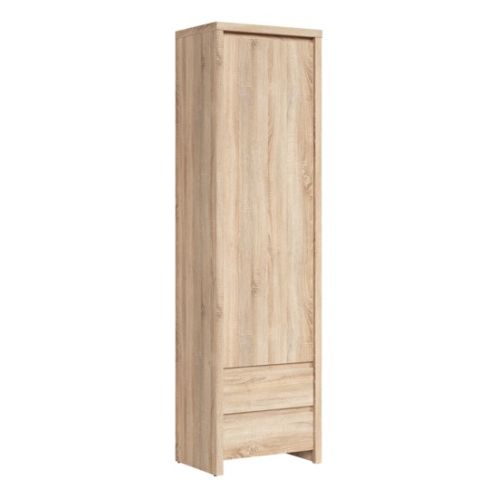 Bookcase KASPIAN 56 cm, 1 door and 2 drawers, sonoma oak Bookcase KASPIAN 56 cm, 1 door and 2 drawers, sonoma oak