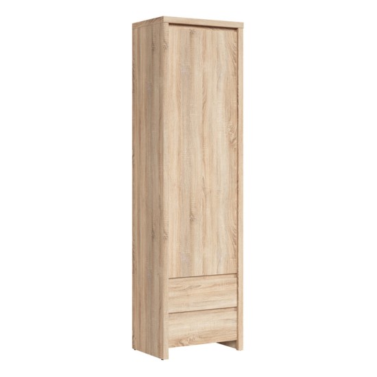 Bookcase KASPIAN 56 cm, 1 door and 2 drawers, sonoma oak Bookcase KASPIAN 56 cm, 1 door and 2 drawers, sonoma oak