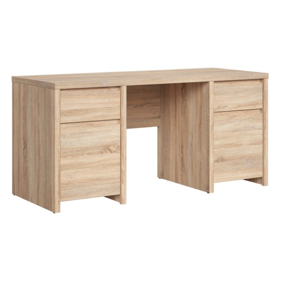 Desk KASPIAN 160 cm, 2 doors and 2 drawers, sonoma oak Desk KASPIAN 160 cm, 2 doors and 2 drawers, sonoma oak