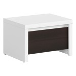 שידת לילה KASPIAN 51, 1 מגירה, לבן עם ונגה