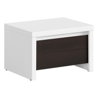 שידת לילה KASPIAN 51, 1 מגירה, לבן עם ונגה