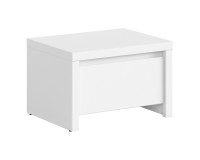 Bedside table KASPIAN 51 cm, 1 drawer, white with white matt Bedside table KASPIAN 51 cm, 1 drawer, white with white matt