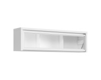 Display cabinet KASPIAN 144 cm, 1 glass door, white with white matt Display cabinet KASPIAN 144 cm, 1 glass door, white with white matt