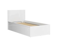 Кровать TETRIX 90 x 200, с ящиком для белья, белый глянец