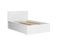 מיטה TETRIX 120 x 200, עם ארגז מצעים, לבן מבריק