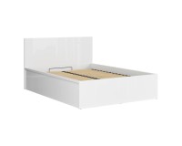 מיטה TETRIX 140 x 200, עם ארגז מצעים, לבן מבריק